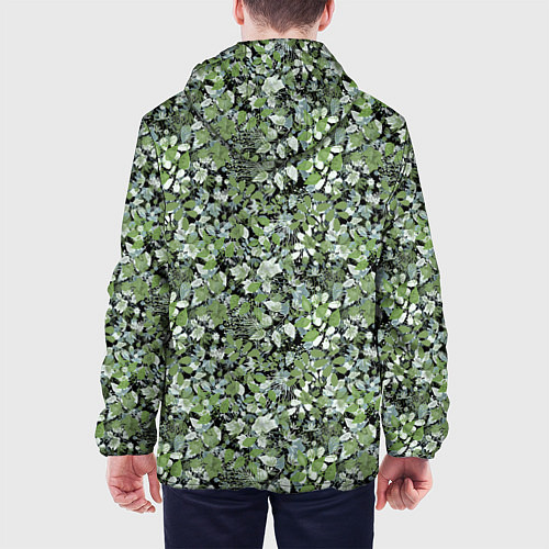 Мужская куртка Летний лесной камуфляж в зеленых тонах / 3D-Черный – фото 4