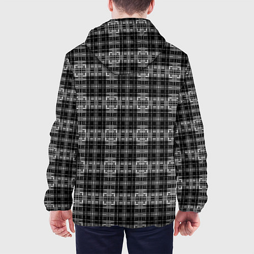 Мужская куртка Черно белая клетка / 3D-Черный – фото 4