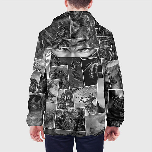 Мужская куртка Тёмные души комикс / 3D-Черный – фото 4