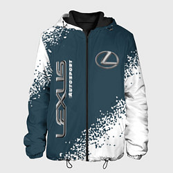 Куртка с капюшоном мужская LEXUS Autosport Спрей, цвет: 3D-черный