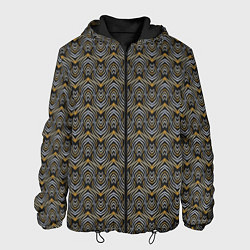 Куртка с капюшоном мужская Классические строгие узоры, цвет: 3D-черный