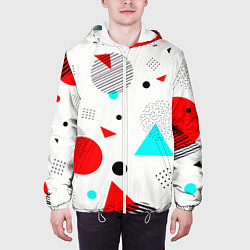 Куртка с капюшоном мужская GEOMETRIC FIGURED INTERLACING, цвет: 3D-белый — фото 2