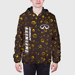Куртка с капюшоном мужская ИНФИНИТИ Infinity Autosport Капли, цвет: 3D-черный — фото 2
