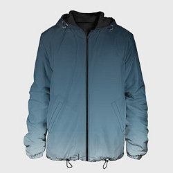 Куртка с капюшоном мужская GRADIENT shades of blue, цвет: 3D-черный