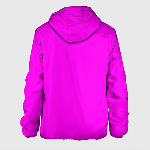 Мужская куртка Однотонный розовый неоновый Пион / 3D-Белый – фото 2