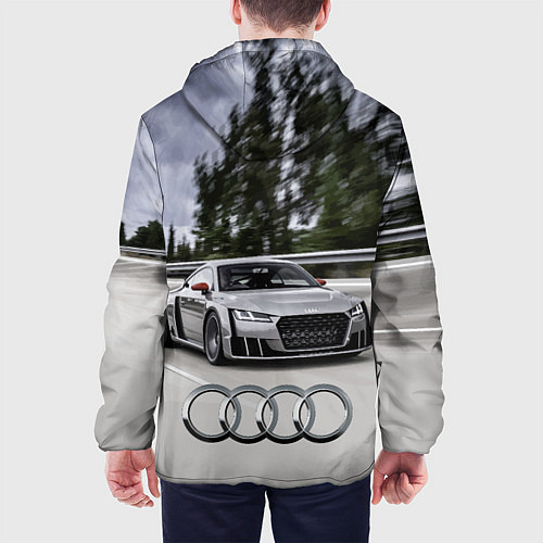 Мужская куртка Ауди на скоростном шоссе Audi on the expressway / 3D-Черный – фото 4