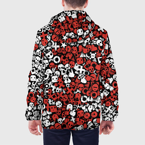 Мужская куртка Красно-белые знаки LDR / 3D-Черный – фото 4