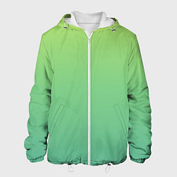 Куртка с капюшоном мужская Shades of Green GRADIENT, цвет: 3D-белый