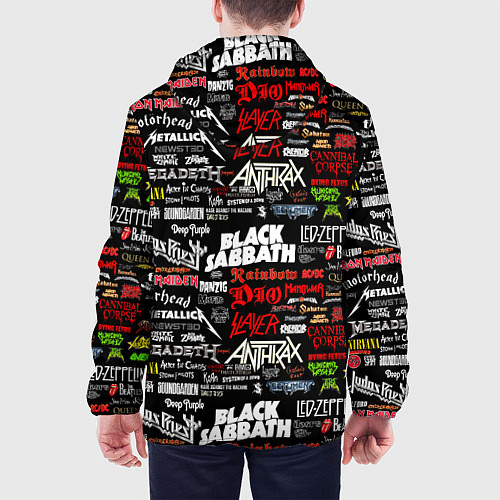 Мужская куртка THE TEXTURE OF MUSICAL ROCK BANDS / 3D-Черный – фото 4