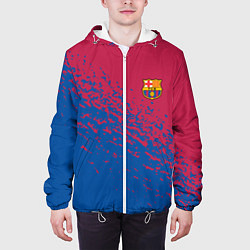 Куртка с капюшоном мужская Barcelona маленькое лого, цвет: 3D-белый — фото 2