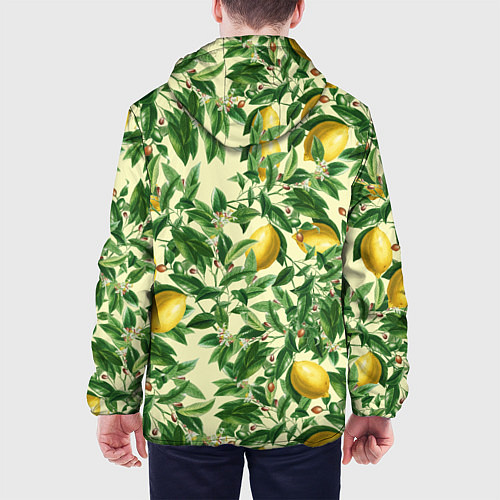 Мужская куртка Лимоны На Ветках / 3D-Черный – фото 4