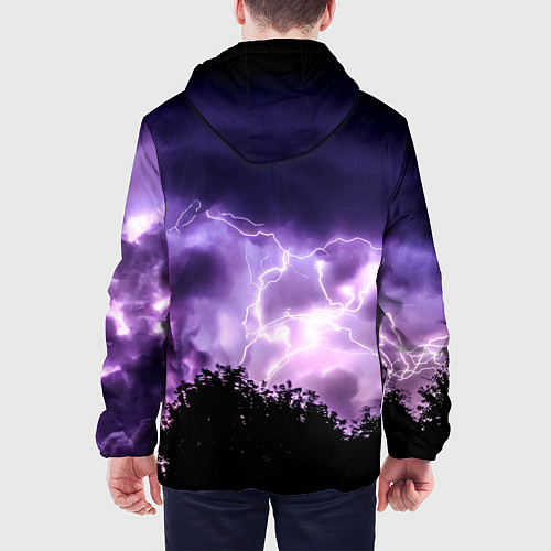 Мужская куртка Purple Lightning / 3D-Черный – фото 4