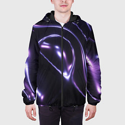 Куртка с капюшоном мужская Абстракция drag and drop, цвет: 3D-черный — фото 2