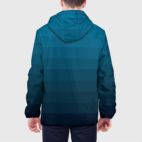 Мужская куртка Blue stripes gradient / 3D-Черный – фото 4