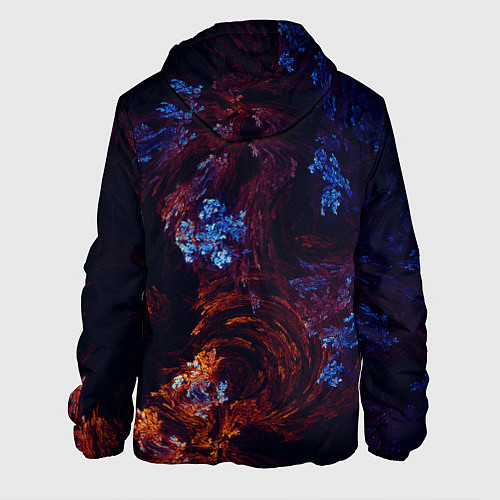 Мужская куртка Синие и Красные Коралловые Рифы / 3D-Белый – фото 2