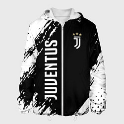 Куртка с капюшоном мужская Fc juventus фс ювентус, цвет: 3D-белый