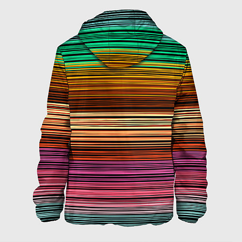 Мужская куртка Multicolored thin stripes Разноцветные полосы / 3D-Белый – фото 2