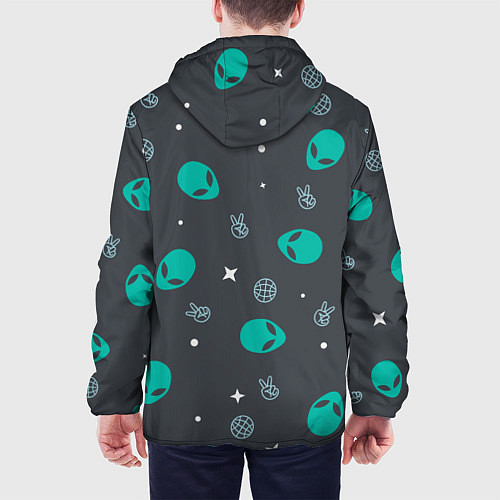 Мужская куртка Aliens pattern / 3D-Черный – фото 4