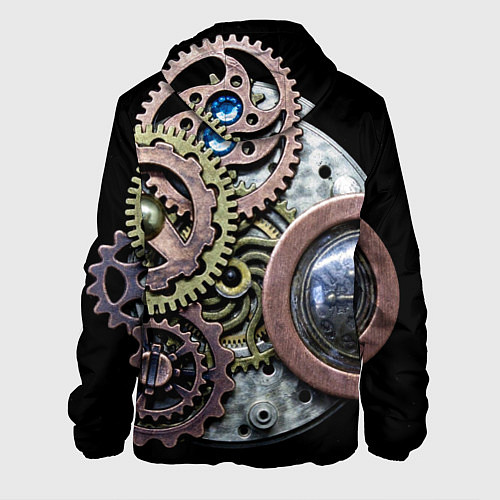 Мужская куртка Mechanism of gears in Steampunk style / 3D-Черный – фото 2