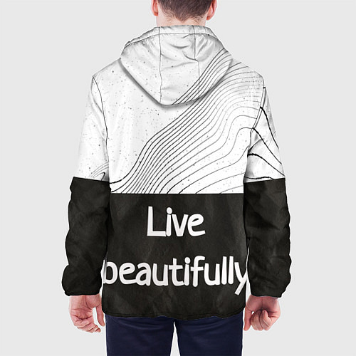 Мужская куртка Линии жизни Life lines / 3D-Черный – фото 4
