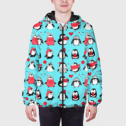 Куртка с капюшоном мужская PENGUINS ON THE POSITIVE, цвет: 3D-черный — фото 2