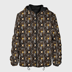Куртка с капюшоном мужская Объемные цветы 3D паттерн, цвет: 3D-черный