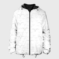 Куртка с капюшоном мужская Белые чайкив полете, цвет: 3D-черный
