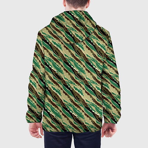 Мужская куртка Абстрактный узор камуфляжной расцветки / 3D-Черный – фото 4