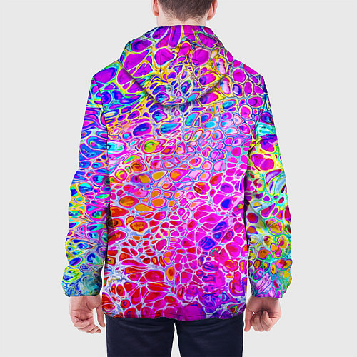 Мужская куртка Красочные всплески красок Экспрессия / 3D-Черный – фото 4