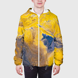 Куртка с капюшоном мужская Пожар Красок, цвет: 3D-белый — фото 2