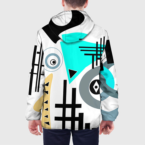 Мужская куртка Абстрактный современный дизайн / 3D-Черный – фото 4