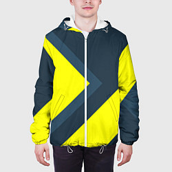Куртка с капюшоном мужская Геометрическая Стрелка, цвет: 3D-белый — фото 2