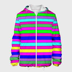 Мужская куртка Multicolored neon bright stripes