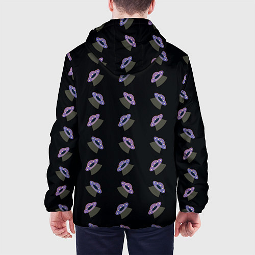 Мужская куртка Летающие тарелки / 3D-Черный – фото 4