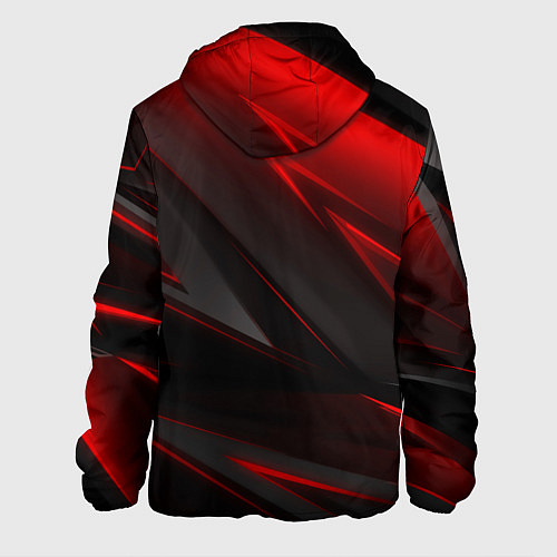 Мужская куртка Red and Black Geometry / 3D-Белый – фото 2