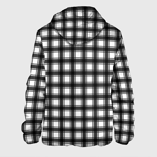 Мужская куртка Black and white trendy checkered pattern / 3D-Белый – фото 2