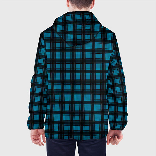 Мужская куртка Black and blue plaid / 3D-Черный – фото 4