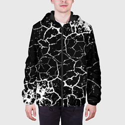 Куртка с капюшоном мужская Белая Лава, цвет: 3D-черный — фото 2