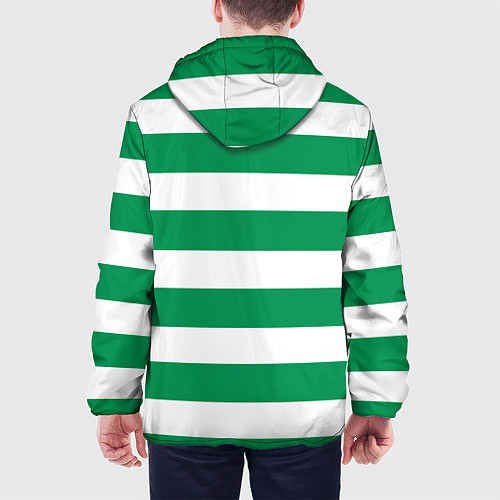 Мужская куртка ФК Ахмат на фоне бело зеленой формы / 3D-Черный – фото 4