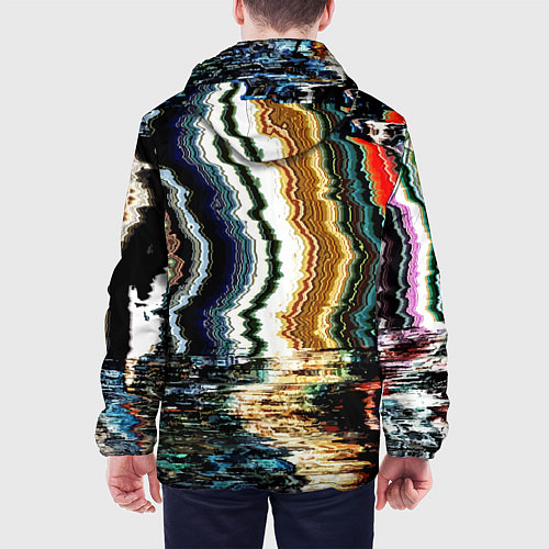 Мужская куртка Glitch pattern - fashion trend / 3D-Черный – фото 4