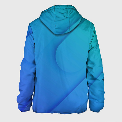 Мужская куртка Голубой градиент / 3D-Белый – фото 2