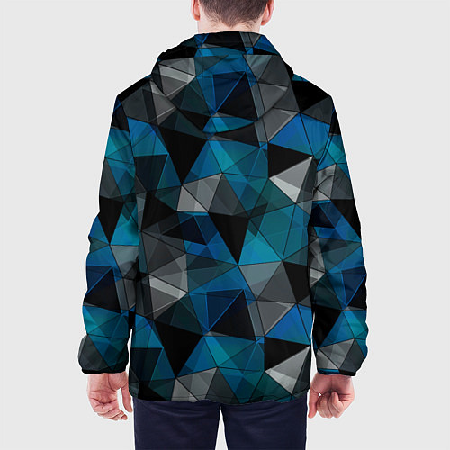 Мужская куртка Сине-черный геометрический / 3D-Черный – фото 4