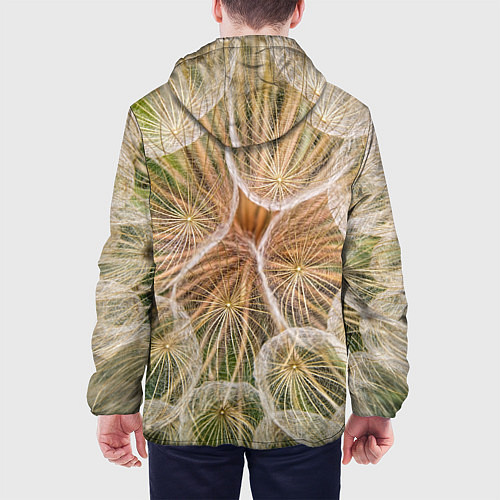 Мужская куртка Абстрактное множество лепестков - Светло-жёлтый / 3D-Черный – фото 4