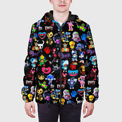 Куртка с капюшоном мужская Персонажи разных игр, цвет: 3D-черный — фото 2