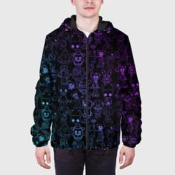 Куртка с капюшоном мужская Разные персонажи игр, цвет: 3D-черный — фото 2