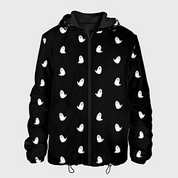 Куртка с капюшоном мужская Призрачный принт, цвет: 3D-черный