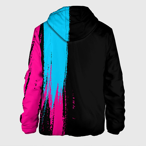 Мужская куртка Disturbed - neon gradient: по-вертикали / 3D-Черный – фото 2