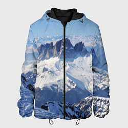 Куртка с капюшоном мужская Гряда снежных вершин, цвет: 3D-черный
