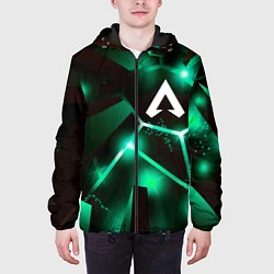 Куртка с капюшоном мужская Apex Legends разлом плит, цвет: 3D-черный — фото 2
