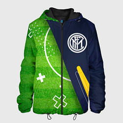 Куртка с капюшоном мужская Inter football field, цвет: 3D-черный